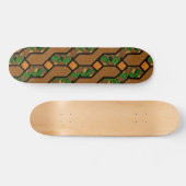 Abstraktes Shimmy-Holzmuster Skateboard (Horizontal)