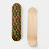 Abstraktes Shimmy-Holzmuster Skateboard (Vorderseite)