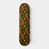 Abstraktes Shimmy-Holzmuster Skateboard (Vorne)