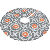 Abstraktes Silber: Geometrisches Nahtloses Design. Polyester Weihnachtsbaumdecke (Schrägansicht)