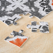 Abstraktes Silber: Geometrisches Nahtloses Design. Puzzle (Seite)