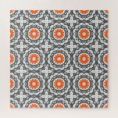 Abstraktes Silber: Geometrisches Nahtloses Design. Puzzle (Horizontal)