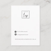 Abstraktes Silber Rain Aqua Textur Ofendarstellung Visitenkarte (Rückseite)