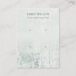 Abstraktes Silber-Regen-Aqua-2-Stuhlvorlagendispla Visitenkarte