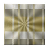 Abstraktes Silber- und Goldmuster Fliese (Vorderseite)