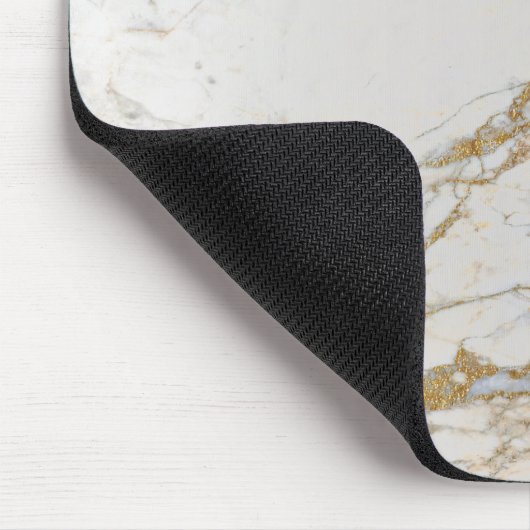 Abstraktes Silbergoldgraues Marmor Mousepad (Ecke)