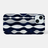 Abstraktes Silbermuster iPhone 15 Hülle (Rückseite (Horizontal))