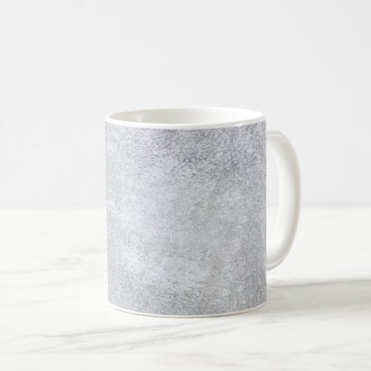 Abstraktes Silberpapier Kaffeetasse (VorderseiteRechts)