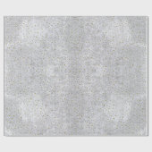 Abstraktes Silberpapier mit Goldstern Geschenkpapier (Flach)