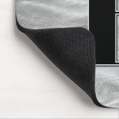 Abstraktes Silver Brushmetall Monogramm Mousepad (Ecke)