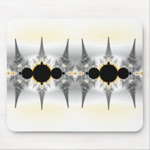 Abstraktes Silver Fraktal Art Mousepad