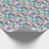 Abstraktes skandinavisches Folkloremuster Geschenkpapier (Ecke)