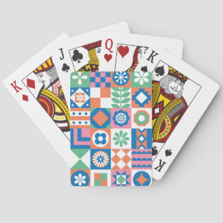 Abstraktes skandinavisches Folkloremuster Spielkarten