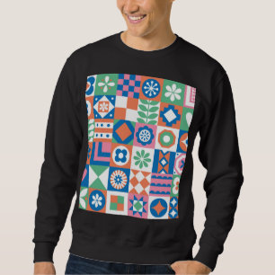Abstraktes skandinavisches Folkloremuster Sweatshirt