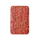 Abstraktes skandinavisches Muster in rotem Schatte Badematte (Vorderseite Vertikal)