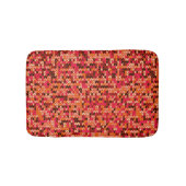 Abstraktes skandinavisches Muster in rotem Schatte Badematte (Vorderseite)