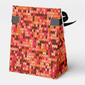 Abstraktes skandinavisches Muster in rotem Schatte Geschenkschachtel (Rückseite)