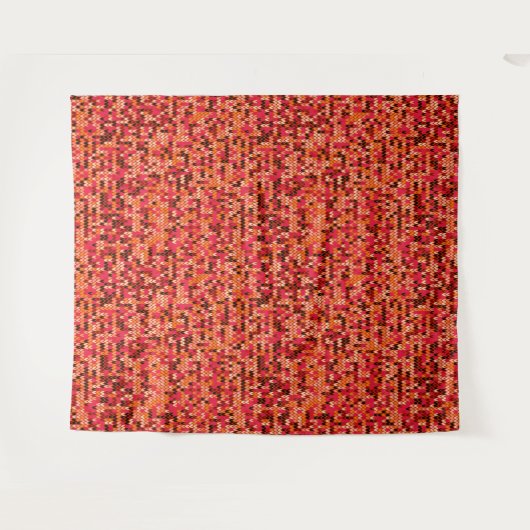 Abstraktes skandinavisches Muster in rotem Schatte Wandteppich (Vorderseite (Horizontal))