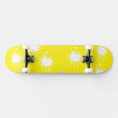 Abstraktes Skateboard-Deck aus gelbem Weiß Skateboard (Horizontal)