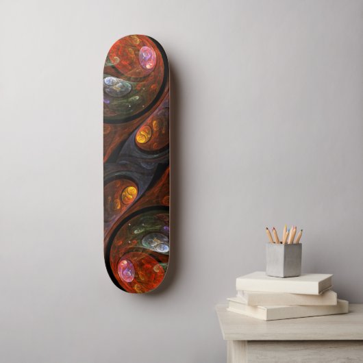 Abstraktes Skateboard "Fluid Connection" (Wandkunst)