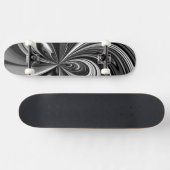 Abstraktes Skateboarddeck für Schwarz und Weiß (Horizontal)