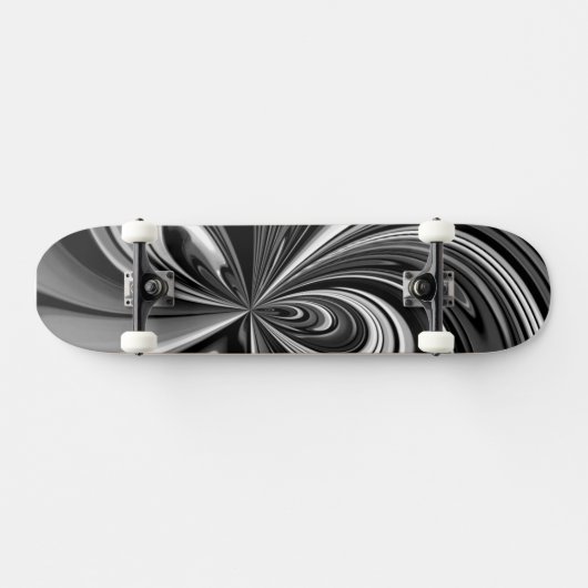 Abstraktes Skateboarddeck für Schwarz und Weiß (Horizontal)