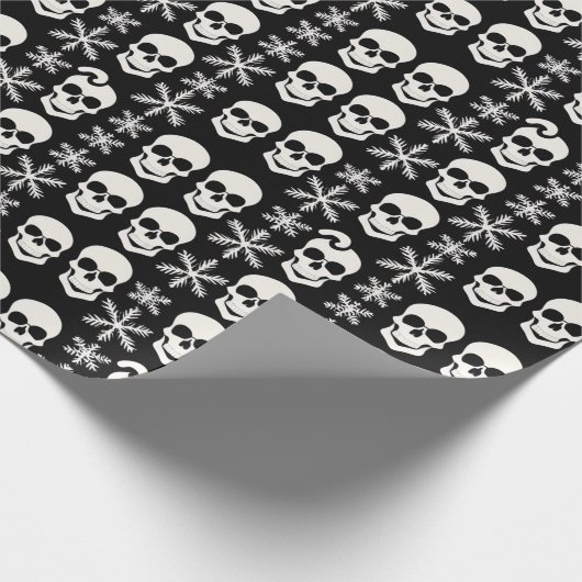 Abstraktes Skelett Snowflake Design Geschenk Rolle Geschenkpapier (Ecke)