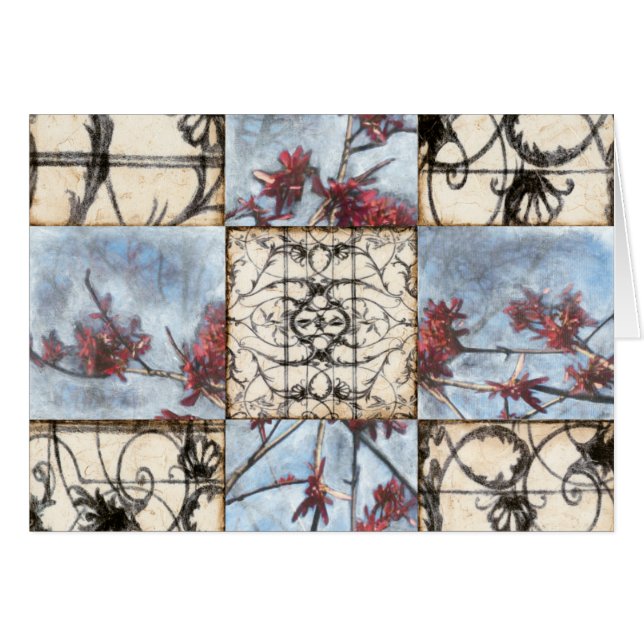 Abstraktes Skelettbild mit Paneelen (Vorderseite (Horizontal))