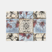 Abstraktes Skelettbild mit Paneelen Fleecedecke (Vorderseite (Horizontal))