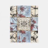 Abstraktes Skelettbild mit Paneelen Fleecedecke (Vorderseite)