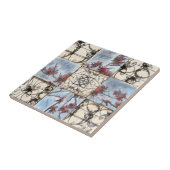 Abstraktes Skelettbild mit Paneelen Fliese (Seite)