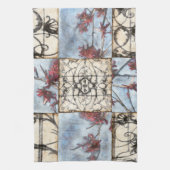 Abstraktes Skelettbild mit Paneelen Handtuch (Vertikal)