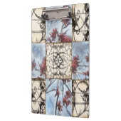 Abstraktes Skelettbild mit Paneelen Klemmbrett (Links)