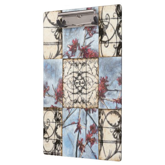 Abstraktes Skelettbild mit Paneelen Klemmbrett (Links)