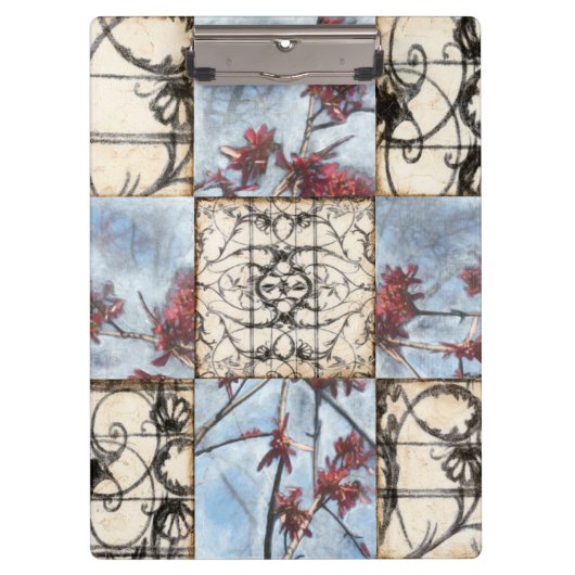 Abstraktes Skelettbild mit Paneelen Klemmbrett (Vorderseite)