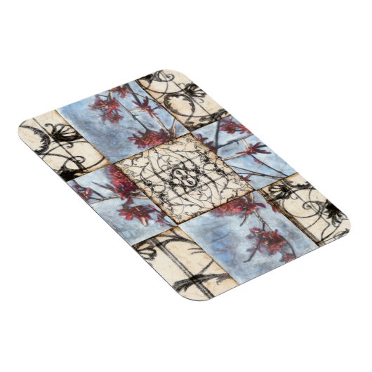 Abstraktes Skelettbild mit Paneelen Magnet (Rechte Seite)