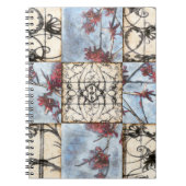 Abstraktes Skelettbild mit Paneelen Notizblock (Vorderseite)