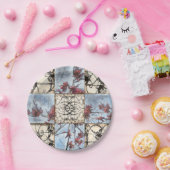 Abstraktes Skelettbild mit Paneelen Pappteller (Party)