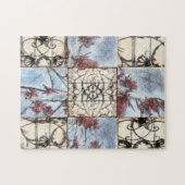 Abstraktes Skelettbild mit Paneelen Puzzle (Horizontal)