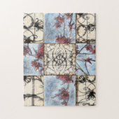 Abstraktes Skelettbild mit Paneelen Puzzle (Vertikal)