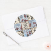 Abstraktes Skelettbild mit Paneelen Runder Aufkleber (Umschlag)