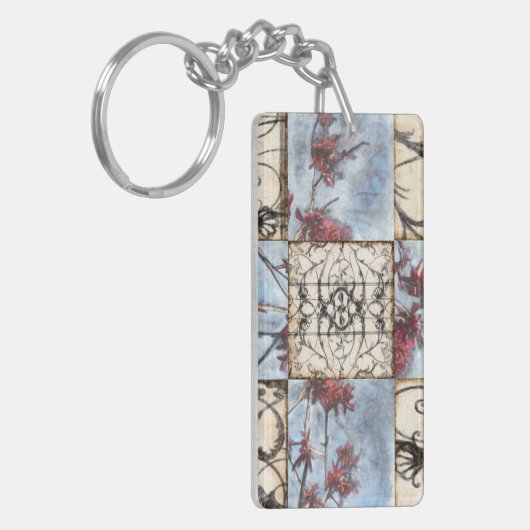 Abstraktes Skelettbild mit Paneelen Schlüsselanhänger (Vorderseite links)