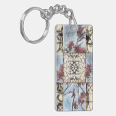 Abstraktes Skelettbild mit Paneelen Schlüsselanhänger (Vorderseite links)