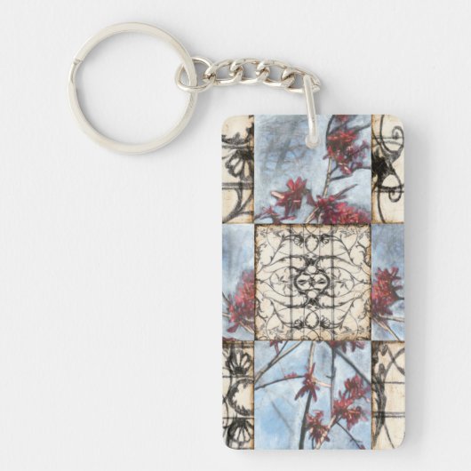 Abstraktes Skelettbild mit Paneelen Schlüsselanhänger (Vorderseite)