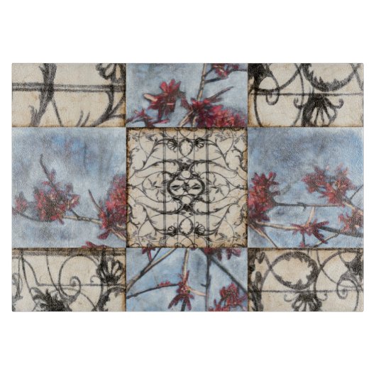 Abstraktes Skelettbild mit Paneelen Schneidebrett (Vorderseite)