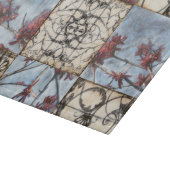 Abstraktes Skelettbild mit Paneelen Schneidebrett (Ecke)