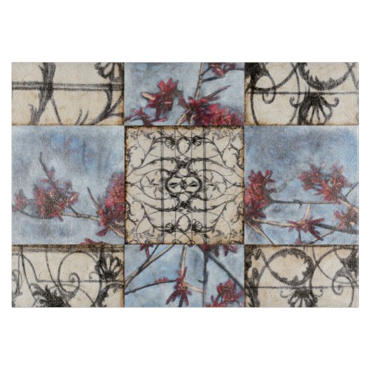 Abstraktes Skelettbild mit Paneelen Schneidebrett (Vorderseite)