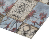 Abstraktes Skelettbild mit Paneelen Schneidebrett (Ecke)