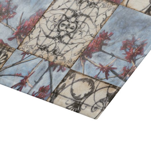 Abstraktes Skelettbild mit Paneelen Schneidebrett (Ecke)