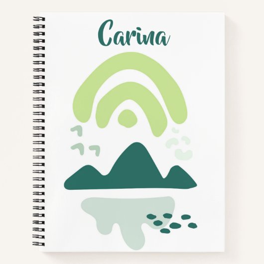 Abstraktes Skizzenbuch zum Bergsee Notizblock (Vorderseite)